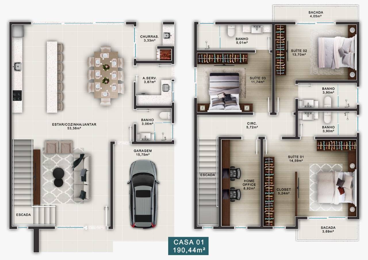 Casa à venda com 3 quartos, 179m² - Foto 3