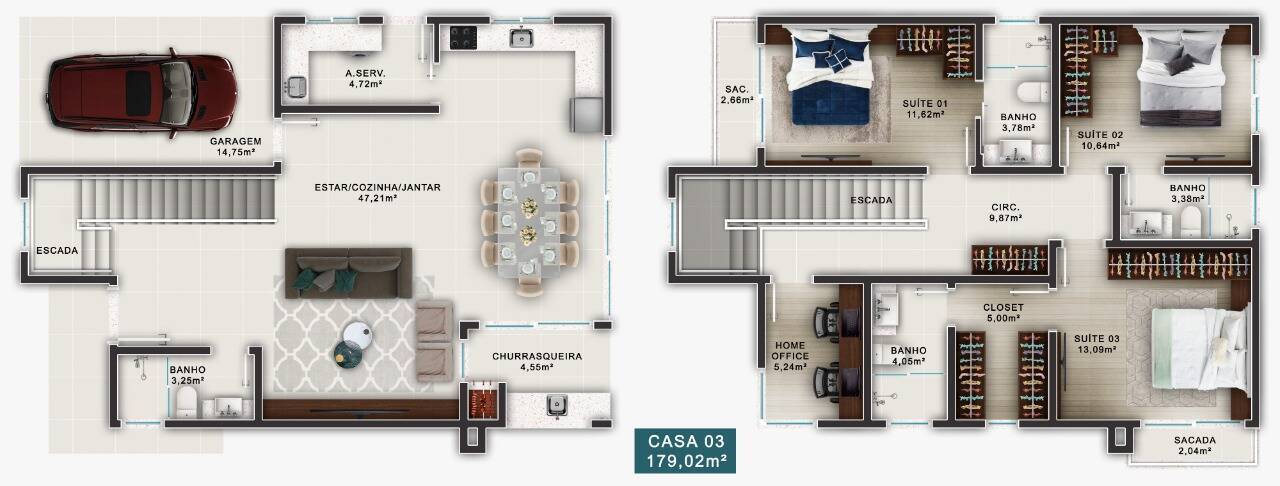 Casa à venda com 3 quartos, 179m² - Foto 4