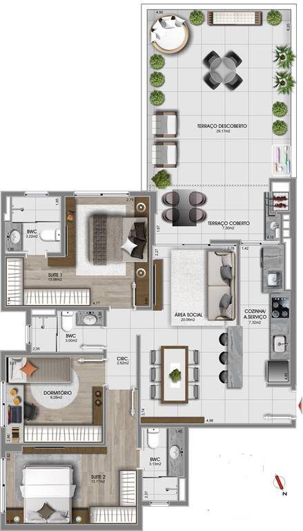 Apartamento à venda com 3 quartos, 126m² - Foto 12