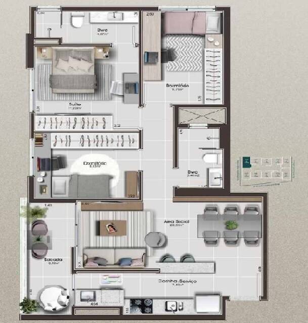 Apartamento à venda com 3 quartos, 86m² - Foto 16