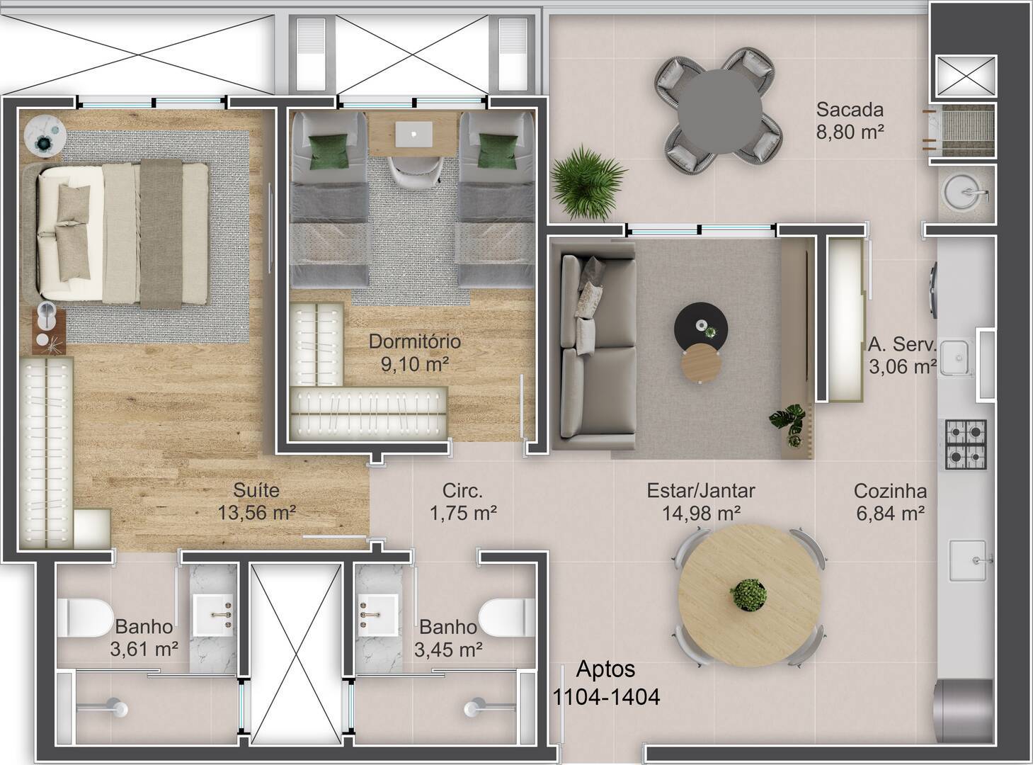 Apartamento à venda com 2 quartos, 75m² - Foto 6