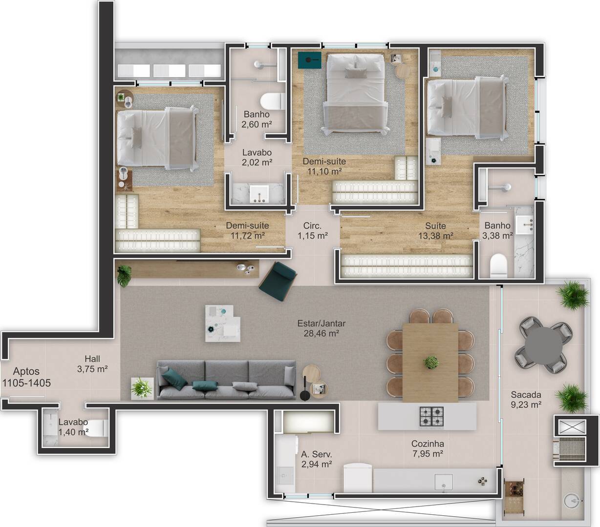 Apartamento à venda com 3 quartos, 89m² - Foto 7