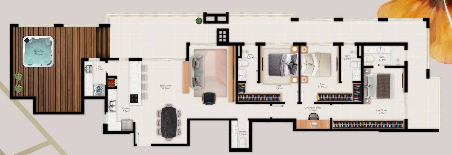 Apartamento à venda com 3 quartos, 212m² - Foto 8