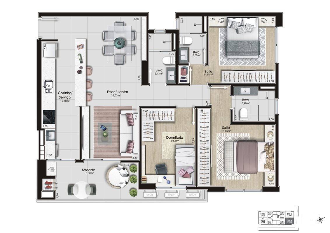 Apartamento à venda com 3 quartos, 103m² - Foto 18